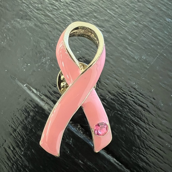 Vintage Enamel Breast Cancer Pin - Picture 4 of 4